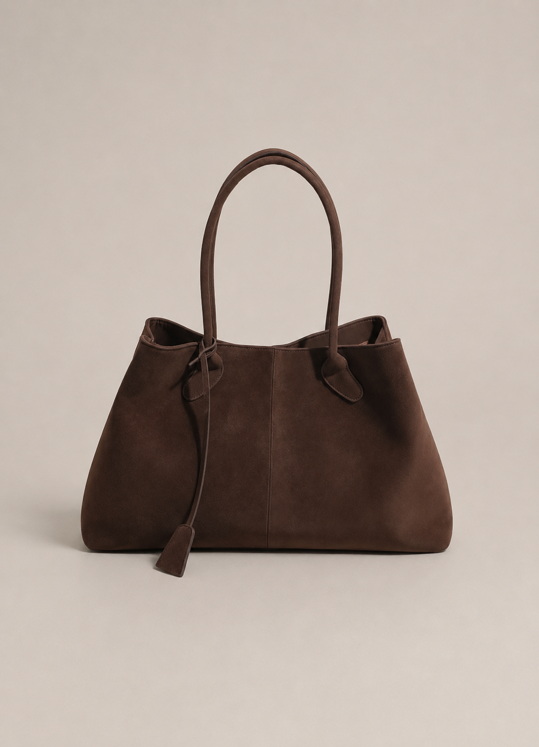Suede Tote Bag for Women – Tassel Top Handle Shoulder Handbag