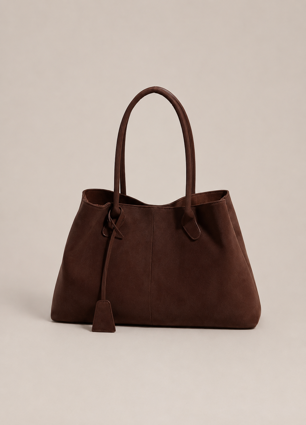 Suede Tote Bag for Women – Tassel Top Handle Shoulder Handbag