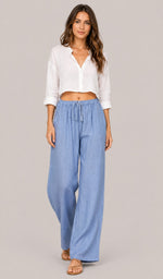 Women’s Drawstring Waist Wide Leg Pants