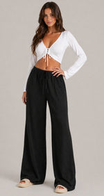 Women’s Drawstring Wide Leg Pants