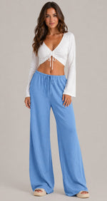 Women’s Drawstring Wide Leg Pants