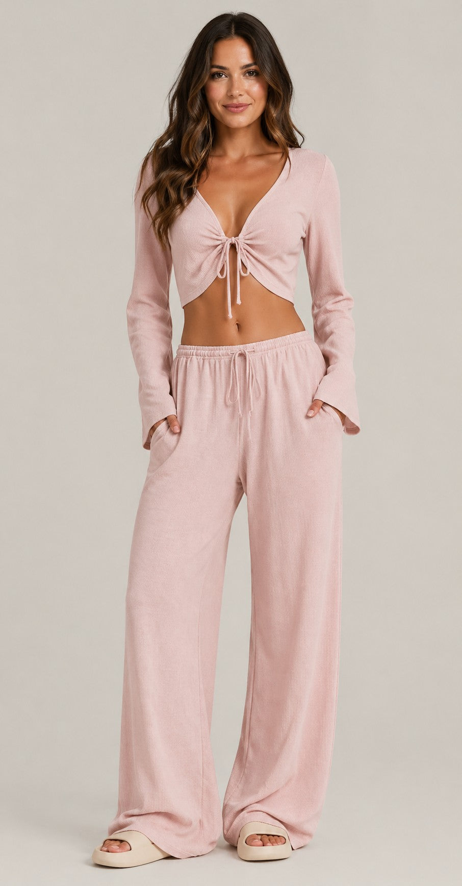 Women’s Drawstring Wide Leg Pants