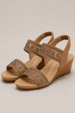 Women's Embellished Wedge Sandals