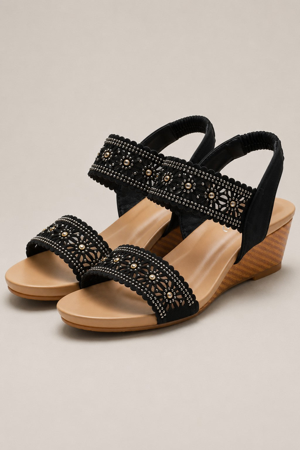 Women's Embellished Wedge Sandals