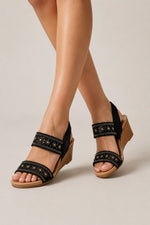 Women's Embellished Wedge Sandals