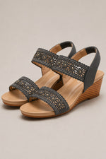 Women's Embellished Wedge Sandals