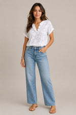 Women’s Floral Print Short Sleeve Blouse