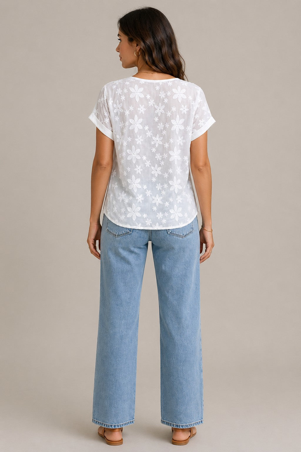 Women’s Floral Print Short Sleeve Blouse