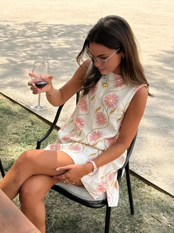 Women's Floral Sleeveless Mini Dress