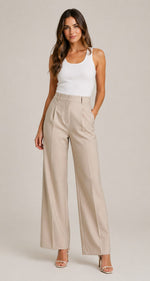 Women’s Front Pleats Wide Leg Pants