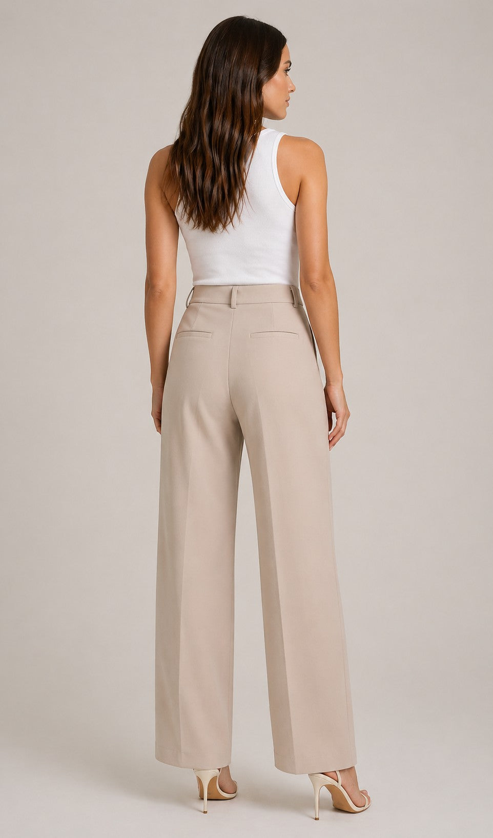Women’s Front Pleats Wide Leg Pants
