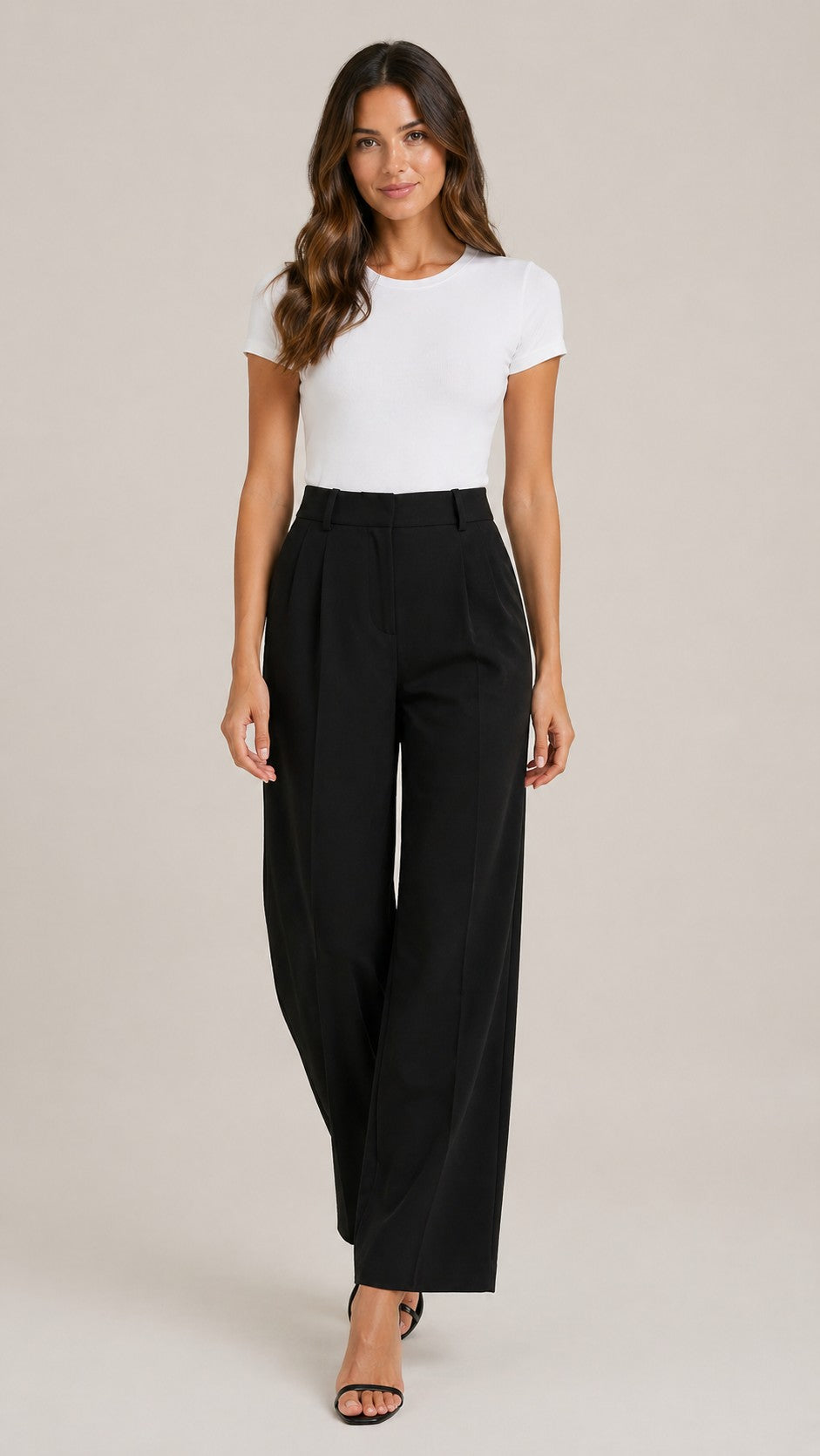 Women’s Front Pleats Wide Leg Pants