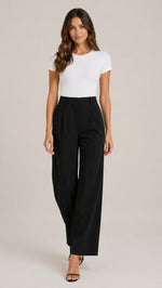 Women’s Front Pleats Wide Leg Pants