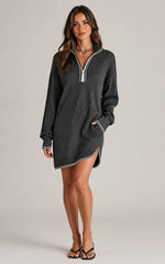 Women's Half Zip Sweater Dress