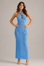 Women’s Halter Neck Fitted Maxi Dress