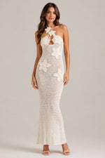 Women’s Halter Neck Fitted Maxi Dress