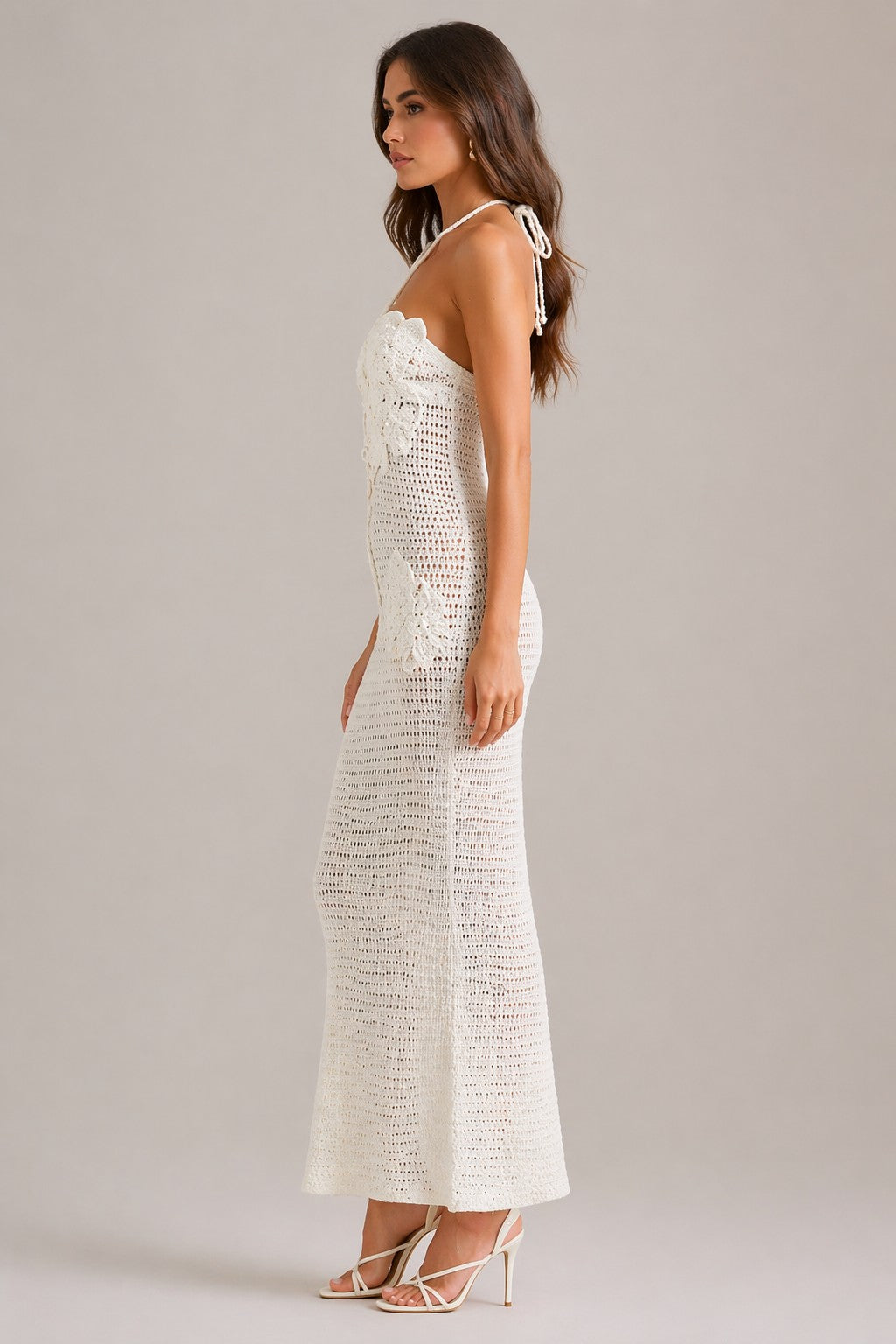 Women’s Halter Neck Fitted Maxi Dress
