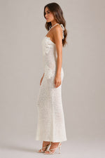 Women’s Halter Neck Fitted Maxi Dress
