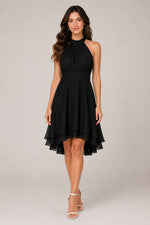 Women's Halter Neck High-Low Dress