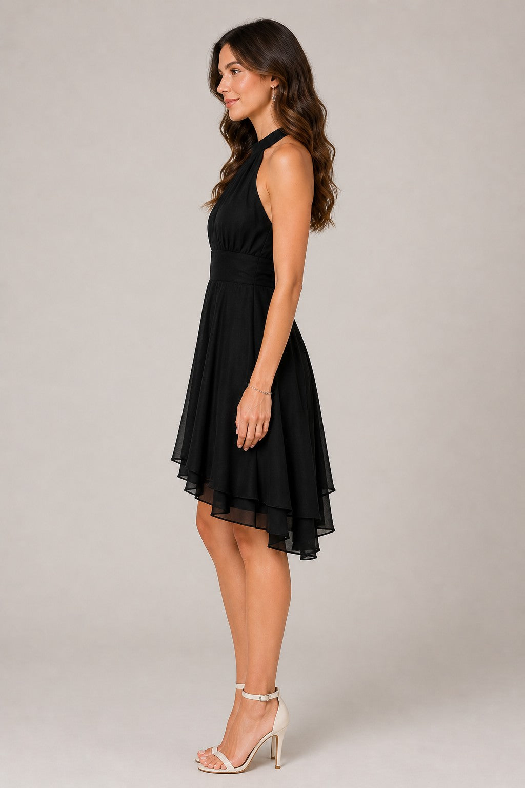 Women's Halter Neck High-Low Dress