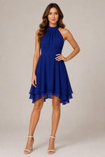 Women's Halter Neck High-Low Dress