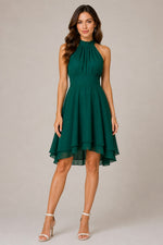 Women's Halter Neck High-Low Dress