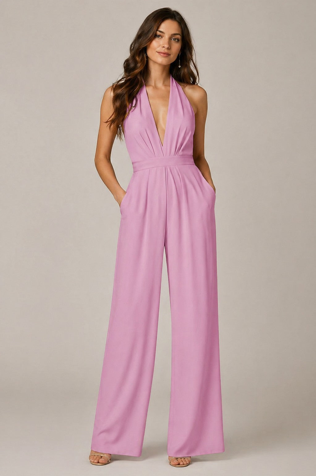 Women’s Halter Neck Sleeveless Jumpsuit