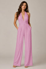 Women’s Halter Neck Sleeveless Jumpsuit