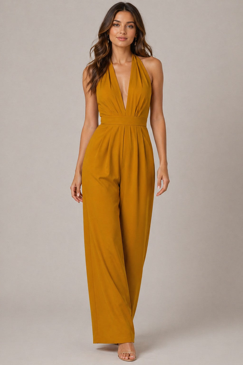 Women’s Halter Neck Sleeveless Jumpsuit