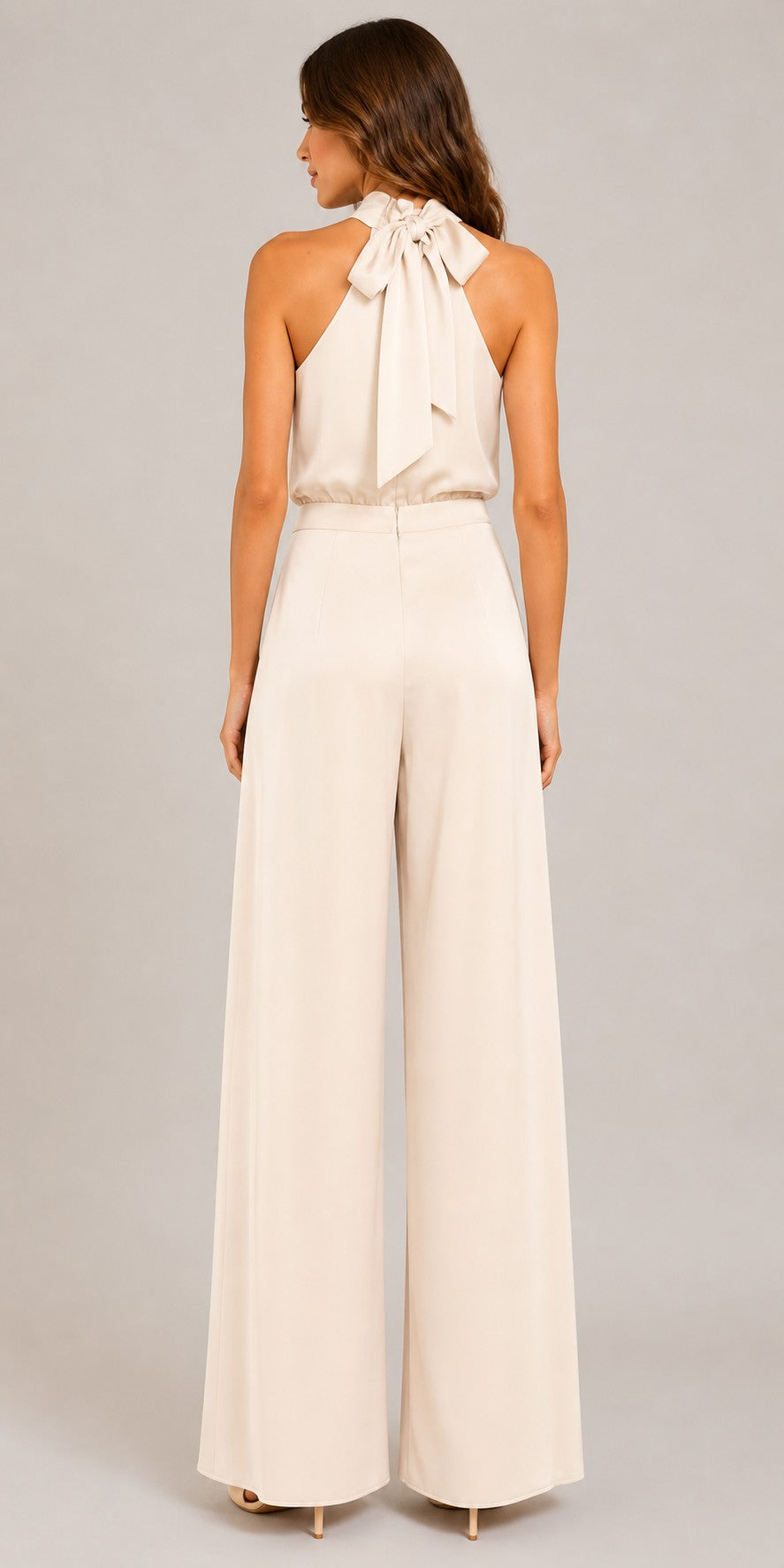 Women's Halter Neck Wide Leg Jumpsuit
