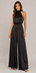 Women's Halter Neck Wide Leg Jumpsuit