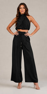 Women’s Halter Top and Wide Leg Pants Set