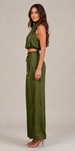 Women’s Halter Top and Wide Leg Pants Set