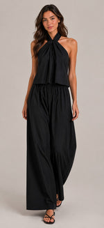 Women's Halter Top Wide Leg Pants Set