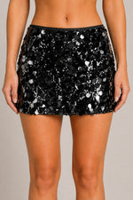 Women’s High Waist Sequin Mini Skirt