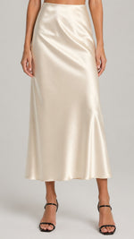 Women’s High Waist Smooth Midi Skirt