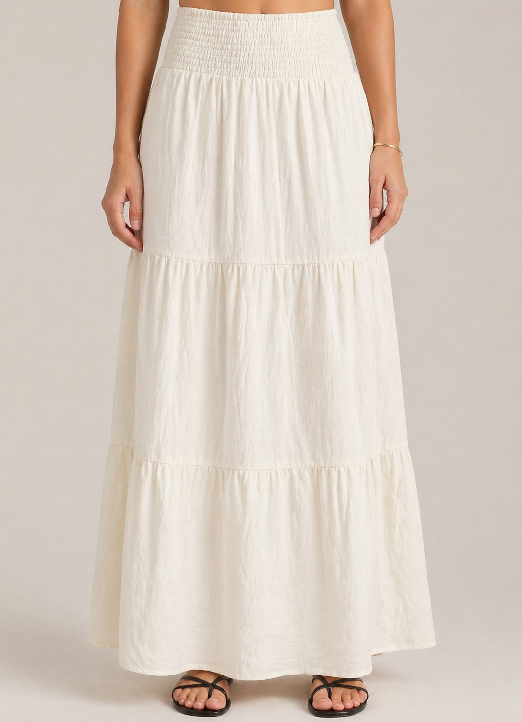 Women’s High Waist Tiered Maxi Skirt