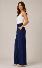 Women's High Waisted Straight-Leg Pants