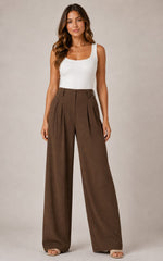 Women's High Waisted Straight-Leg Pants