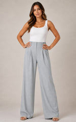 Women's High Waisted Straight-Leg Pants