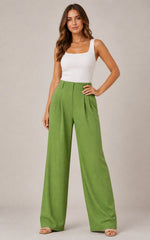Women's High Waisted Straight-Leg Pants