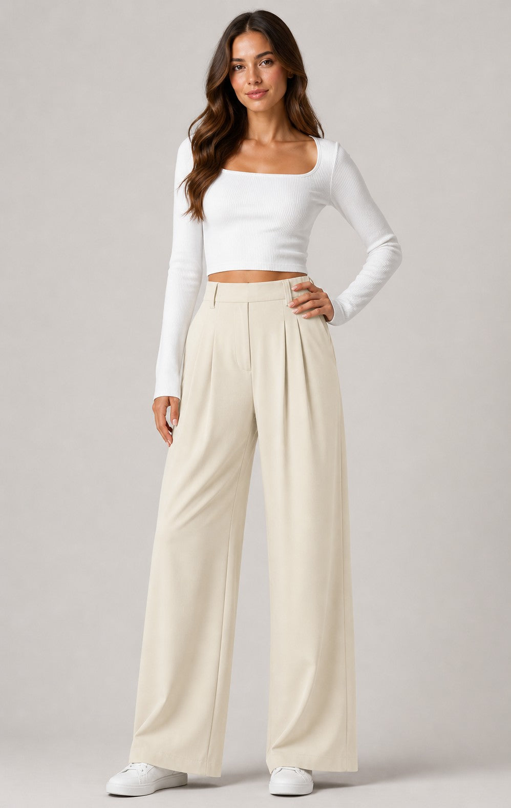Women's High Waisted Wide-Leg Pants