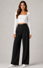 Women's High Waisted Wide-Leg Pants