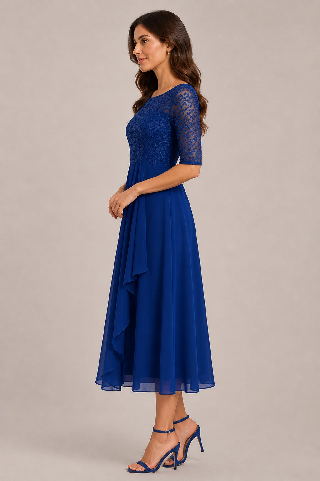 Women’s Lace Bodice Midi Dress