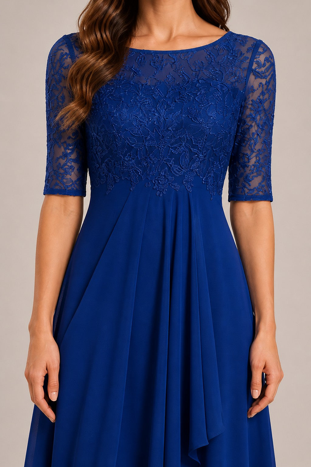 Women’s Lace Bodice Midi Dress