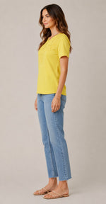 Women's Lace Detail Short Sleeve Top