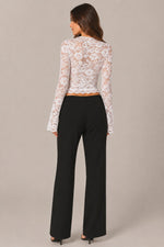 Women's Lace Sleeve Square Neck Top