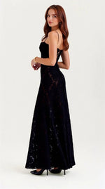 Women's Lace Spaghetti Strap Maxi Dress