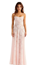 Women's Lace Spaghetti Strap Maxi Dress