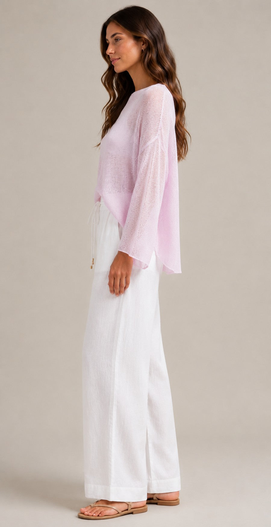 Women's Lightweight Open-Knit Sweater